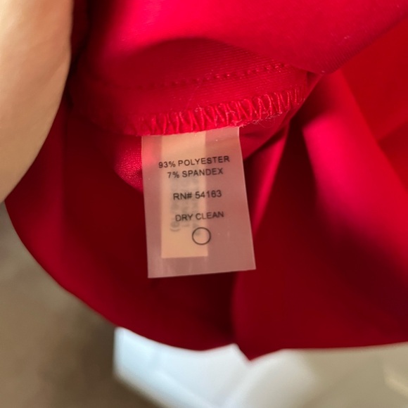 Red Ruffle Sleeve Dress - Picture 3 of 4